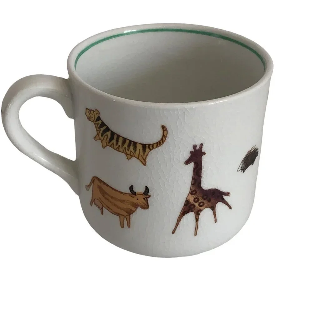 Arabia Finland Child Set Plate Cup Bowl Zoo Animals Parade Anja‎ Jurrikkala 50s
